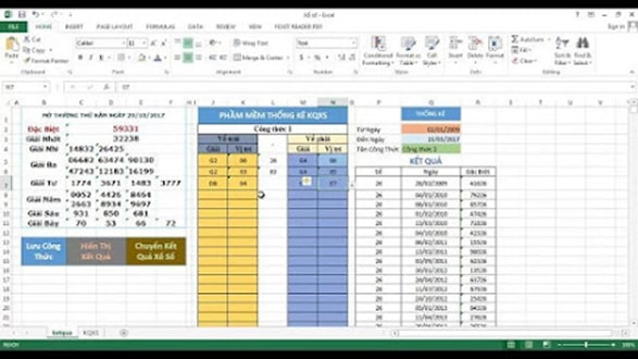 Hướng dẫn cách sử dụng bảng tính lô tô Excel