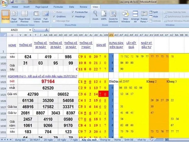 Giới thiệu phần mềm bảng tính lô tô bằng Excel 